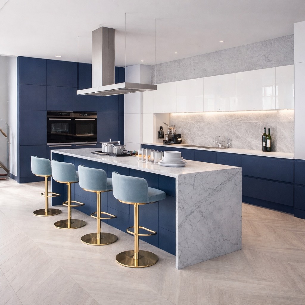 Cocina Integral Modular PVC - Azul marino