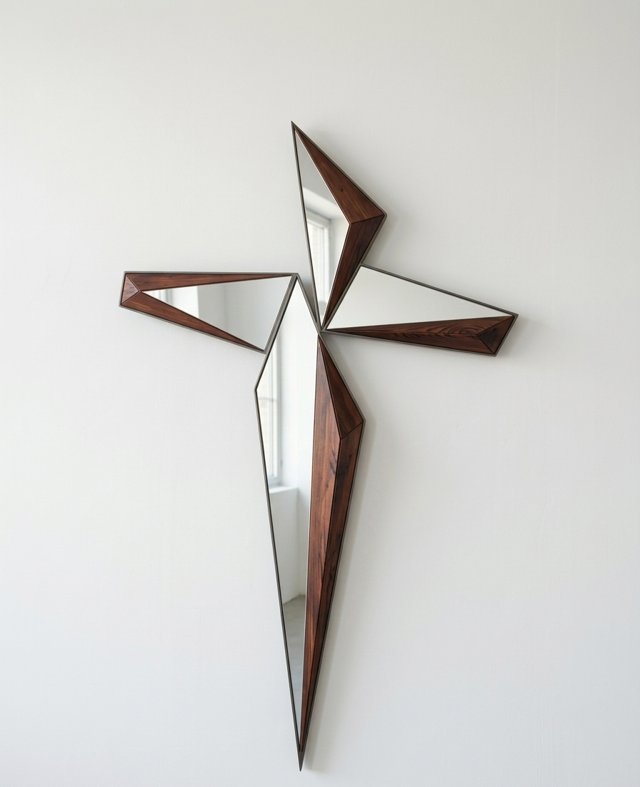 Cruz Decorativa de Pared PVC - Instalada